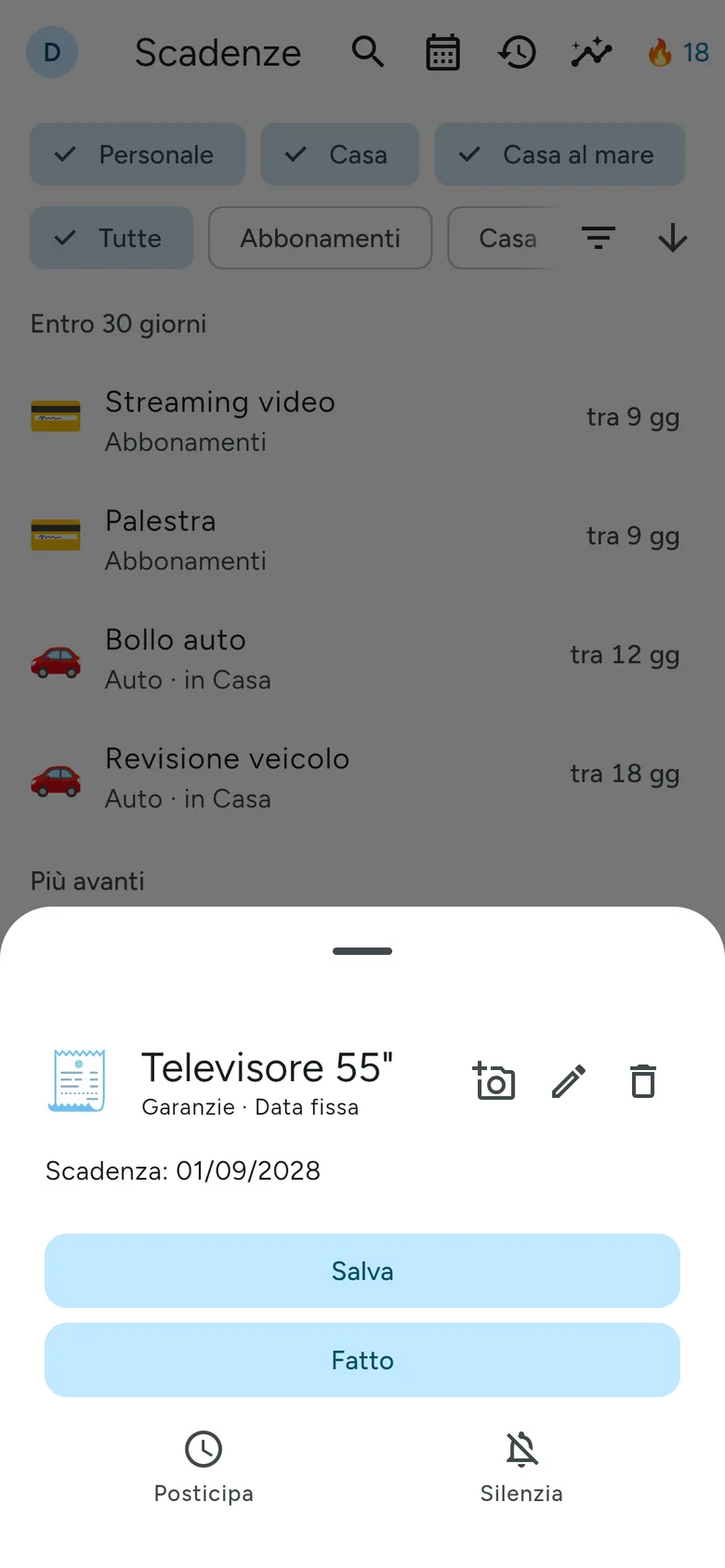 Il dettaglio di una garanzia