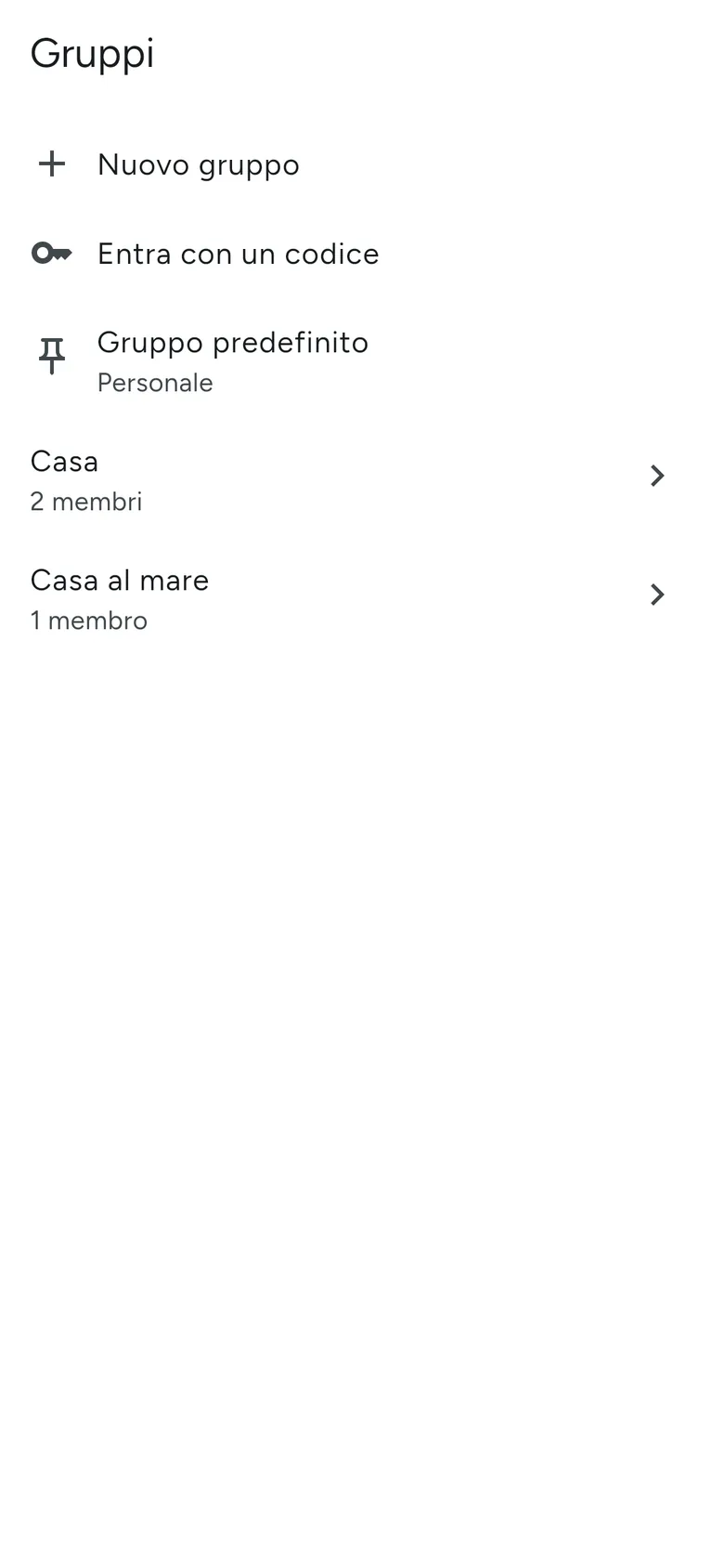 I gruppi Casa e Casa al mare